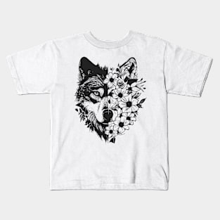 floral wolf Kids T-Shirt